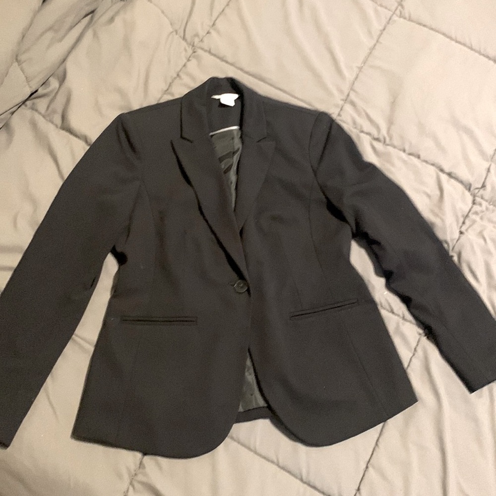 Liz Claiborne womens slim fit black blazer